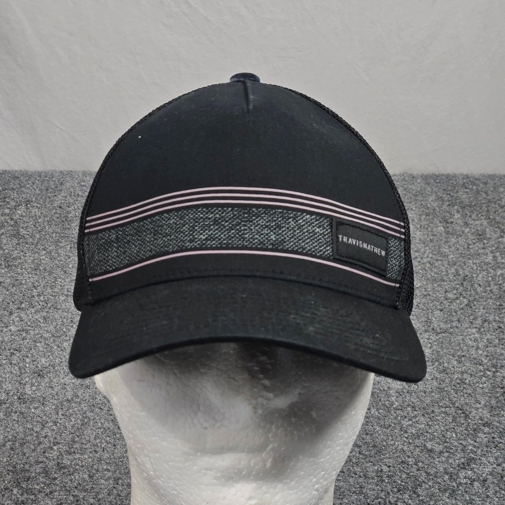 El Dorado Golf Course Travis Mathew Hat Black Striped Snapback Cap Minimal